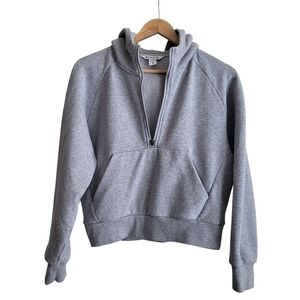 Athleta Sweatshirt Cropped Hooded Half Zip Womens XS